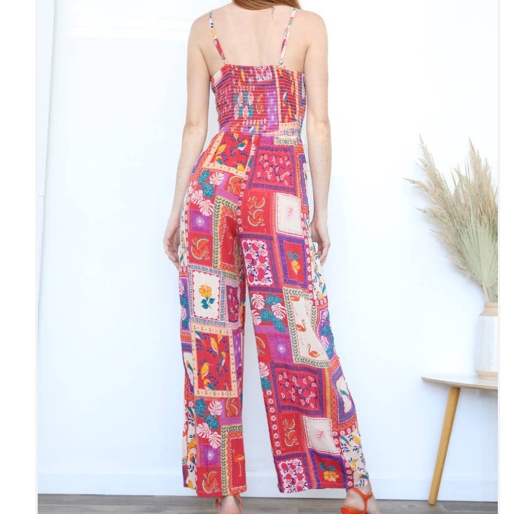 Angie Multicolor Patchwork Jumpsuit - image 3
